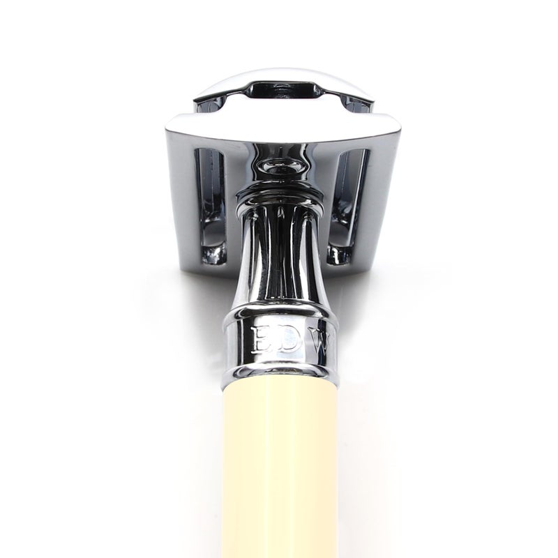 Edwin Jagger DE87BLAMZ Classic Double Edge Manual Eco-Friendly and Reusable Safety Razor for Men and Women for Shaving Cream or Soap Fits All DE Razor Blades (Imitation Ivory) - Image 3